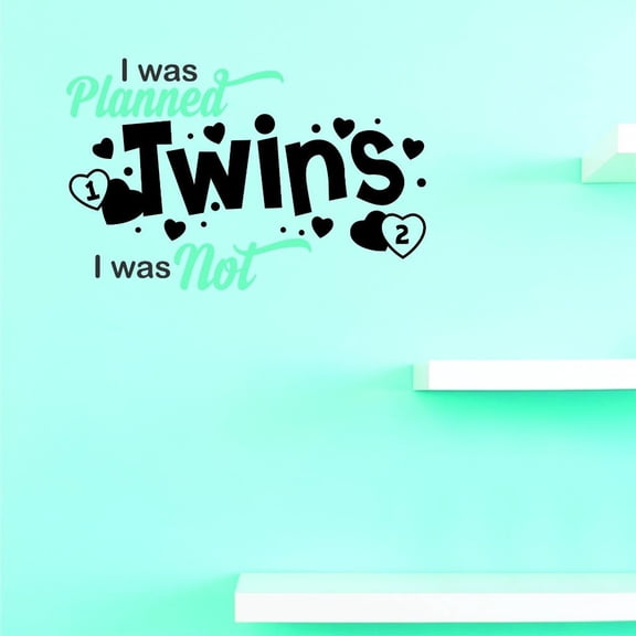 Custom Decals I Was Planned Twins I Was Not Wall Art Size: 10 X 20 Inches Color: Multi