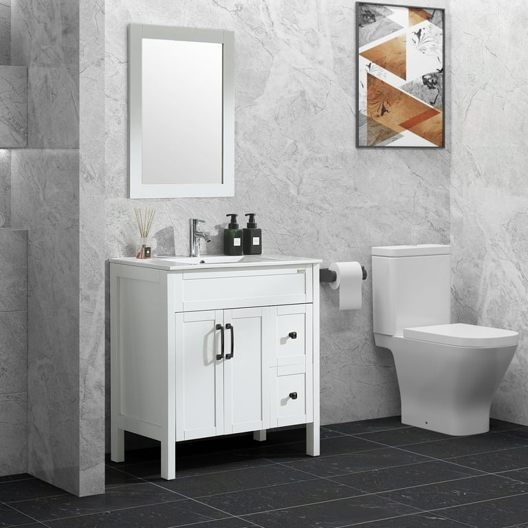 21.6 white Bathroom vanity, Combo Cabinet, Bathroom – Home Elegance USA