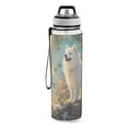 thumbnail image 2 of BZSMCE Sport Bottle Dog with Butterflies in Garden Outdoor sports Water Bottle Size: 10.4x3in, 2 of 7