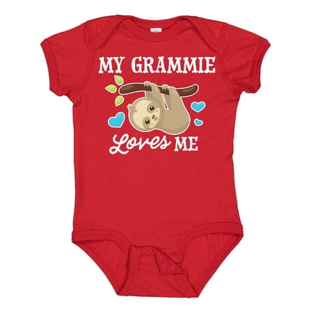 

Inktastic My Grammie Loves Me with Sloth and Hearts Gift Baby Boy or Baby Girl Bodysuit
