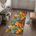 thumbnail image 3 of Orange Pumpkins Fall 2'x6' Runner Rugs for Hallway Kitchen Bedside Non Slip Washable, Botanical Thanksgiving Blue Ombre Entryway Rug Runners with Rubber Backing, Long Carpet Runner for Laundry Room, 3 of 8