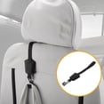 thumbnail image 3 of Gancho Universal para Reposacabezas de Asiento de Automóvil, 1 Pcs, Negro, 11.26"x1.97", 3 of 7