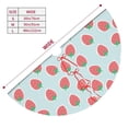 thumbnail image 3 of Lsque Hand Drawn Strawberry Print Christmas Tree Skirt, Tree Skirt with Ties or Velcro, Perfect for Holiday Decorations, Halloween, and New Year-48", 3 of 7