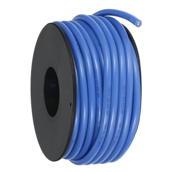 Uxcell 14 AWG Flexible Silicone Wire 9m/30ft Tinned Copper Electrical Wire Blue