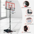 thumbnail image 2 of Portable Basketball Stand, 44 Inch Backboard, Adjustable Basketball Stand, Suitable for Indoor and Outdoor Use, 2 of 7