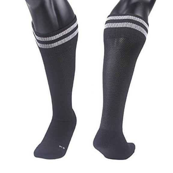 Lian LifeStyle Men's 1 Pair Knee Length Sports Socks for Baseball/Soccer/Lacrosse M(Black)