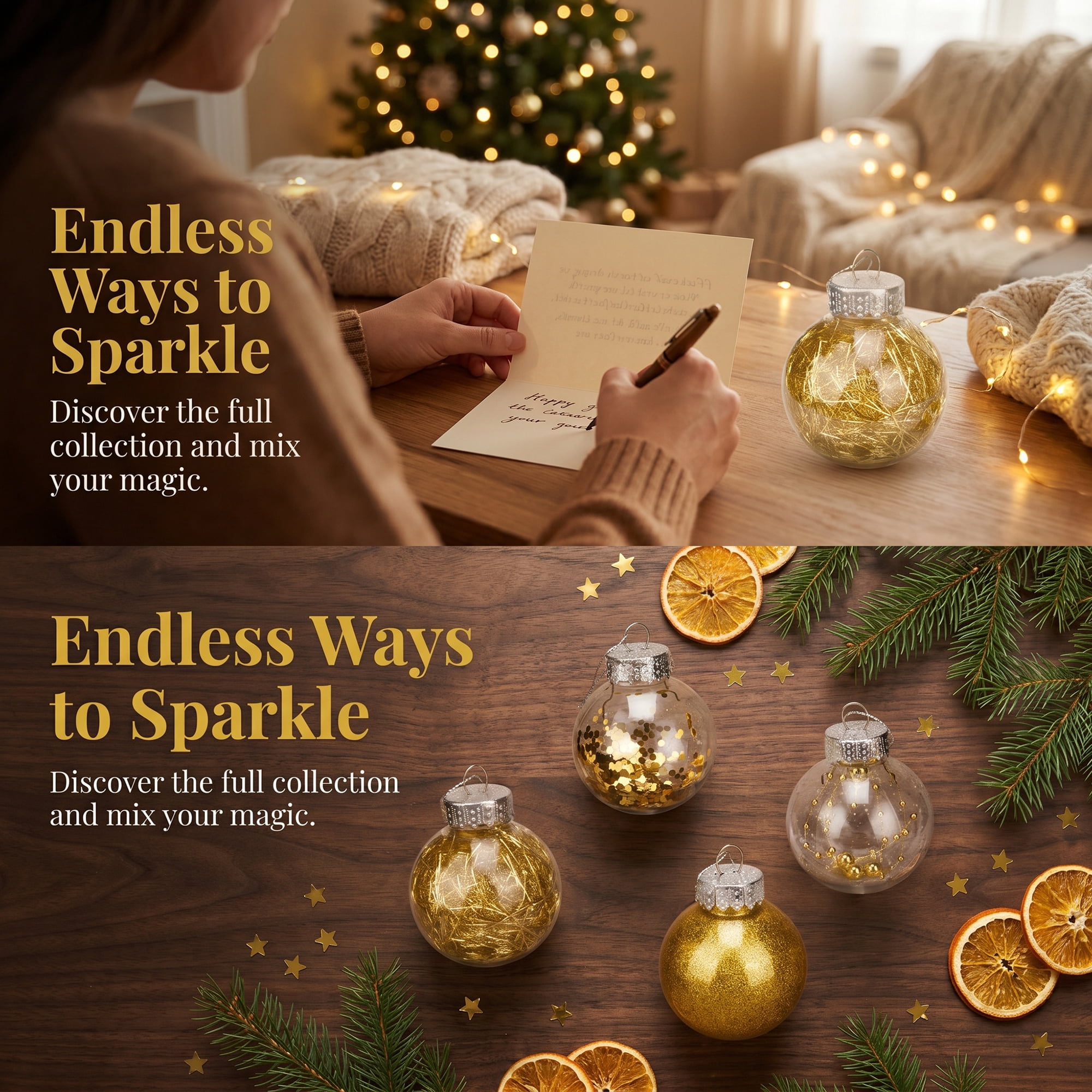 Unique Bargains Christmas Tree Ornaments - 24 Pack Baubles Shatterproof Balls Gold 2.4"