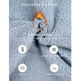 thumbnail image 6 of Women's Fluzzy Sherpa Fleece Pajamas Warm Pullover Lapel Sleepwear Sets, 6 of 7