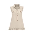 thumbnail image 4 of Kezqiaxn Mini Dresses for Women Summer Sleeveless Button Down Dress with Pockets Casual Sundress Fashion Clothing, 4 of 7