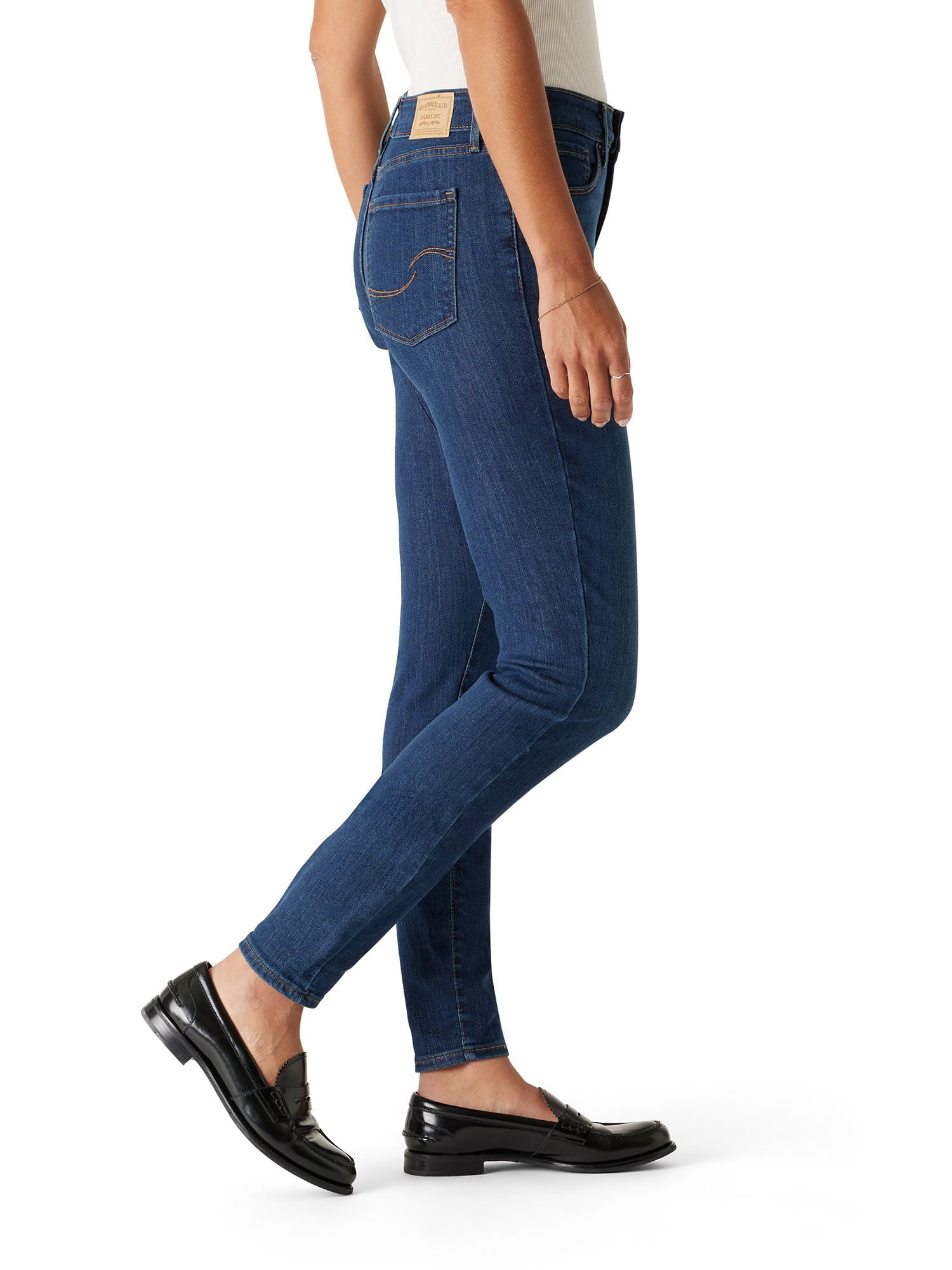 Levi Strauss Signature Women's Mid Rise Skinny Jeans, Tummy-Smoothing Pannel, Sizes 2-20