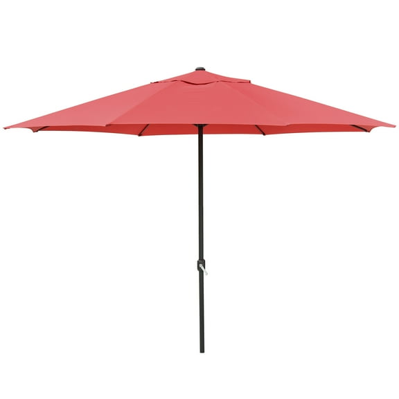 Yescom 13FT XL Large UV 30  Aluminum Outdoor Patio Umbrella for Table Garden Deck Market Yard Restaurant Hotel Pool Red