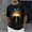Black, variant on Elvqul Printed T-Shirts for Men Casual Black Pull On Short Sleeve Athlete Crew Neck Muscle Big and Tall Mens Shirts Stylish