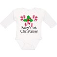 thumbnail image 3 of Inktastic Baby's 1st Christmas Candy Canes Boys or Girls Long Sleeve Baby Bodysuit, 3 of 5