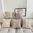 thumbnail image 1 of YAOMOBB Embroidered Pillowcase Stylish Pillowcase with Bohemian Tassel Design Thickened Embroidery Office Sofa Bedside, 1 of 6