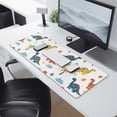 thumbnail image 2 of Long Mouse Pads for Desk,White Dinosaurs Palms Stars Pattern Desk Mats on Top Of Desks, Desk Mouse Pad Extra Large with 3mm Non-Slip Base and Stitched Edge for Gaming,Office,Work,Home 31.5"x11.8", 2 of 6