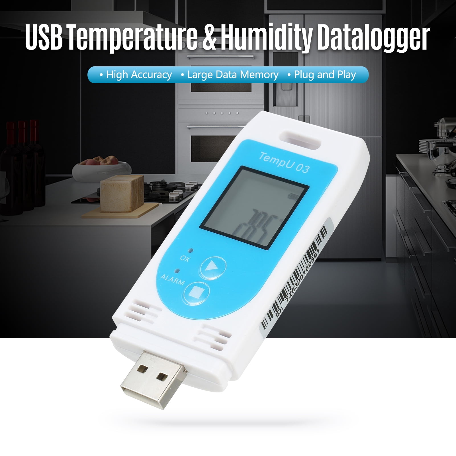 show original title Details about   USB Temperature Humidity Data Logger Reusable RH Temp Recorder ip54 