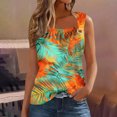 thumbnail image 2 of Simua Summer Tank Top for Women, Ladies Floral Printed Spaghetti Strap Trendy Sleeveless Loose T-shirts, Size S-2XL, 2 of 4