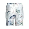 thumbnail image 4 of Rocae Sea Animals for Men's Soft Sleep Pajama Shorts, Waistband and Pockets, 4 of 9
