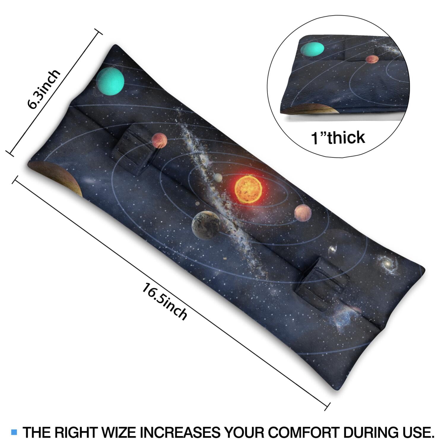 Moon and Stars Post Surgery Seatbelt Pillow - Nebula Cosmic Design Chest Protector