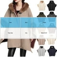 thumbnail image 3 of RYRJJ Womens Hooded Poncho Cape Batwing Sleeve Shawl Wrap with Faux Fur Trim Winter Warm Cardigan Dressy Cloak Fashion Tops Coat(Dark Gray,Free Size), 3 of 3