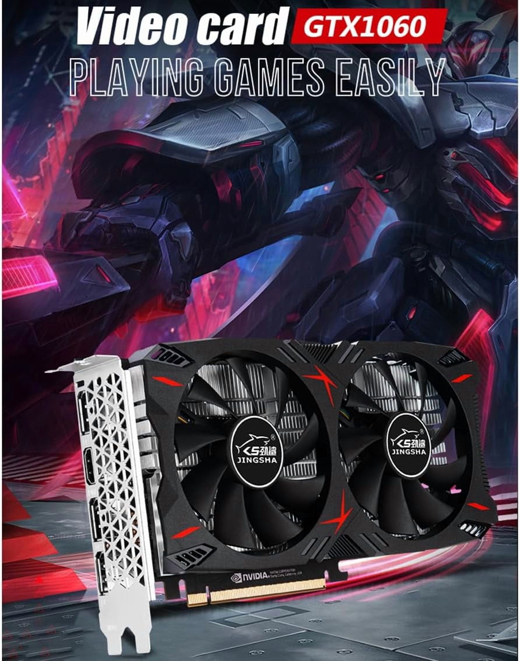 GTX 1060 6GB 192bit GDDR5 Gaming Graphics Card 4K HDR VR Ready Dual Cooling Fans Support DirectX 12 PCIe3.0 * 16 HDMI DVI DP Video Cards