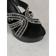 thumbnail image 5 of 2023 Spring/Summer Elegant Black High Heels Sandals For Women With Gorgeous Rhinestones And Waterproof Platform, 5 of 5