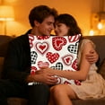 thumbnail image 5 of Boovnll Valentines Pillow Covers 18x18", Heart Printing Valentines Day Pillow Covers for Home Living Room Bedroom Sofa Couch Party Decor, Valentines Day Decorations, 5 of 7