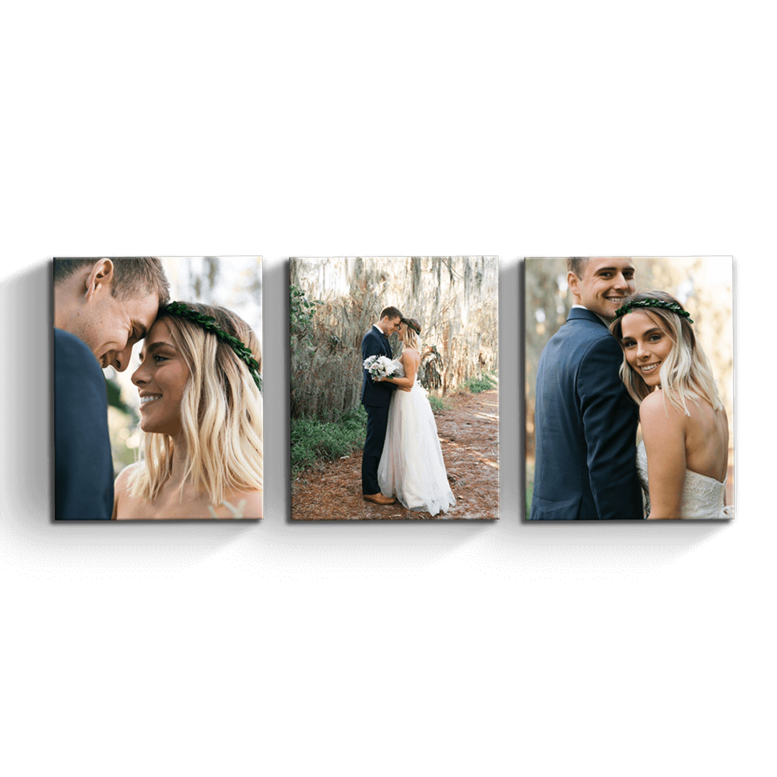 Large Personalized Photo Canvas Trio Set