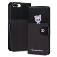 thumbnail image 1 of Compatible avec iPhone 8 Plus Étui Portefeuille Motif Animaux Mignons avec Fentes pour Cartes Couverture Rabattable, 1 of 5