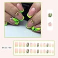 thumbnail image 2 of Fofosbeauty 24pcs Press on False Nails,Fake Nails for Gifts,Coffin Burst French Butterfly Fluorescent Green, 2 of 8