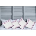 thumbnail image 2 of Ambesonne Floral Throw Pillow Cover 4 Pack, Lilac Flowers Blossoms, 24", White and Lilac, 2 of 5