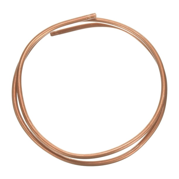 Tubo de Cobre Uxcell 7/8'' OD x 3Ft Tubería Flexible de Refrigeración Metal Hueco Suave Aire Acondicionado Refrigerador, 3/16" OD x 3Ft x 1/64" T