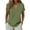 Green, variant on QASIEATN Women's Spring and Summer Trendy Casual V Neck Tshirt Plus Size Hoodless Top Solid Color Loose Linen Blouse
