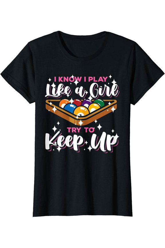 Funny Pool Lover Graphic for Women and Girls Billiard Player T-Shirt, Unisex T-Shirt