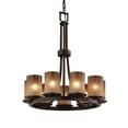 thumbnail image 2 of Justice Designs Fusion Dakota 9-LT Ring Chandelier - Dark Bronze - FSN-8766-10-CRML-DBRZ, 2 of 3