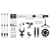 525 Power, 70060 Starwatcher Refractor, AZ, Silver, Red Dot Finderscope, Astronomy Software