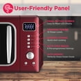 thumbnail image 2 of Frigidaire 0.7 Cu. ft. 700 Watt Retro Countertop Microwave Oven, Merlot, 2 of 10