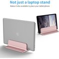 thumbnail image 5 of Support Vertical pour Ordinateur Portable, Support en Aluminium Réglable pour Bureau pour MacBook Pro/Air, iPad, Surface, HP, Lenovo, Tablette et Autres Ordinateurs Portables - Rose, 5 of 5