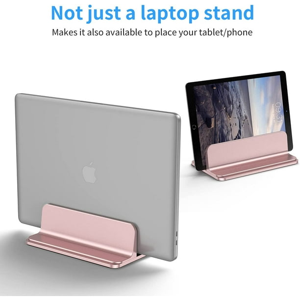 Support Ordinateur Portable Vertical, Support PC Portable en Aluminium  Réglable Bureau Laptop Stand pour MacBook Pro/Air, iPad, Surface, HP,  Lenovo, Tablette et Autre Laptops - Rose 