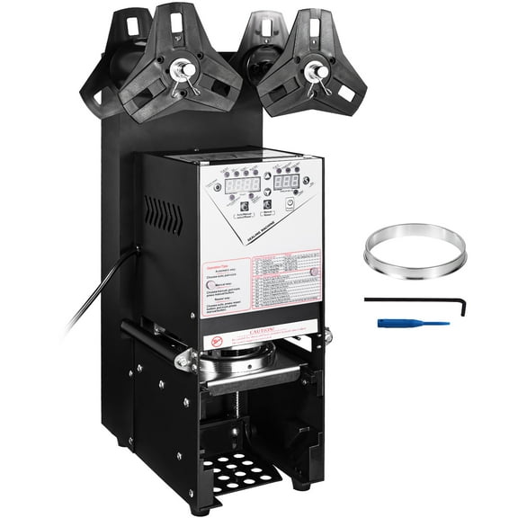 KFFKFF Tea Cup Sealer: Fully automatic, model 500-650 Cups/H, 180 mm (width/diameter), black.