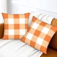thumbnail image 7 of Ryan; Orange Buffalo Plaid Pillow Covers 18x18 Inch Set of 2 Geometric Chessboard Gingham Throw Pillow Cover Fall Buffalo Checkered Square Pillowcase Cushion Cases for Home Couch Bed Sofa, 7 of 7