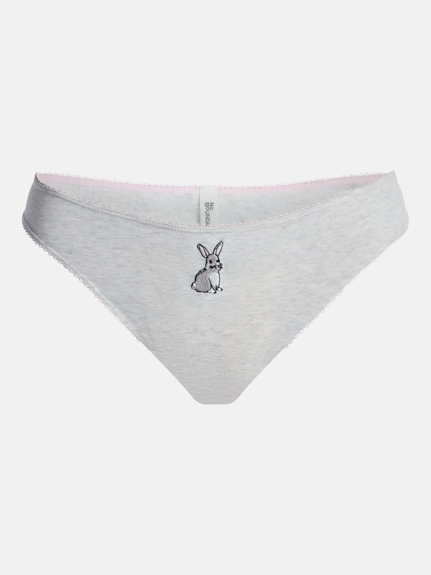 No Boundaries Cotton and Pointelle Thong Panties, 3-Pack, Women's XS-XXXL