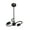 Oil-Rubbed Bronze#4, variant on 9.75"" Satin Black 3-Light Pendant Light Fixture - Vintage Ceiling Hanging Light with 6"" Linen Cord, E26 Base, UL Listed for Home Lighting, Kitchen & Bedroom