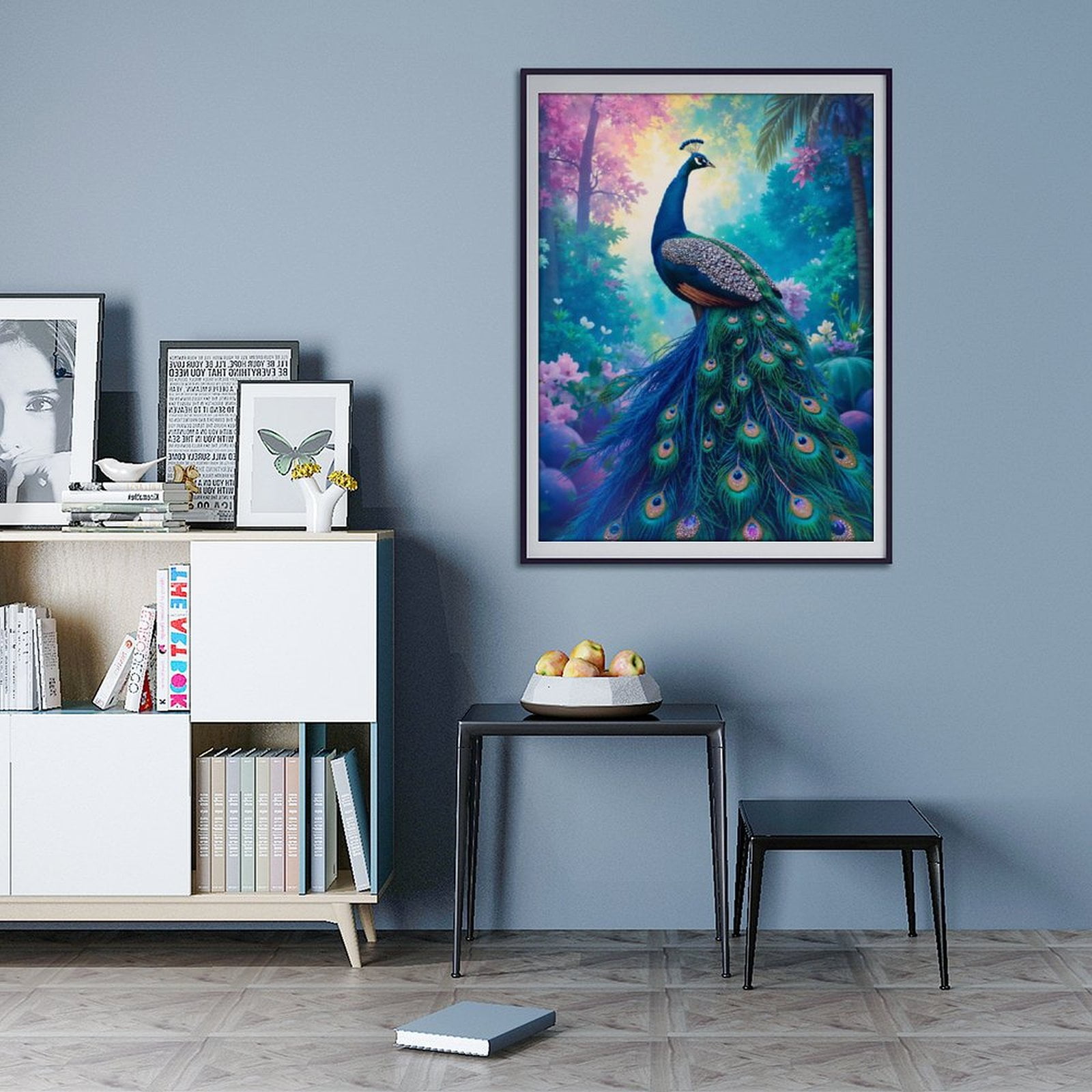 Diamond Art Kits for Adults - 5d Peacock Forest Colorful Scene Diamond Painting for Adults, Diamond Art for Adults Beginners, Diamond Painting Kits for Adults for Home Wall Decor