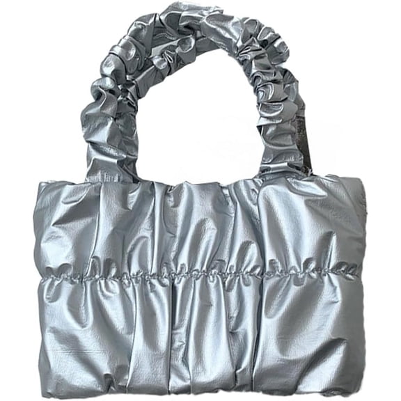 Kukuzhu Shoulder Bags for Women Fashion Bucket Hobo Bag Casual Pleated Tote Handbag