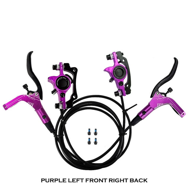 Becaristey Ensemble de Freins à Disque Accessoires de Vélos Pièces Accessoires de Cyclisme Arrêt de Roue Kit de Freinage Pièce Modifiée Violet Côté Gauche et Côté Rid