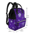thumbnail image 2 of Honeii Dark Purple Snowflakes Pattern Mummy Diaper Bag Backpack Durable Maternity Baby Nappy Casual Shoulder Bags Travel Hiking Outdoor Pack, 2 of 6