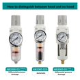 thumbnail image 3 of Air Oil Water Seperator Filter,Air Controller Pneumatic Pressure Regulator Compressor Filter AW2000-02 AW3000-03 AW4000-04 ,Long Lasting, 3 of 6