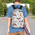 thumbnail image 4 of Lukts Halloween Dachshund Pattern 15 Inch Student Backpack, Waterproof Laptop Backpack with Adjustable Shoulder Straps, Lightweight Travel, Campus Backpack, Unisex, 4 of 6