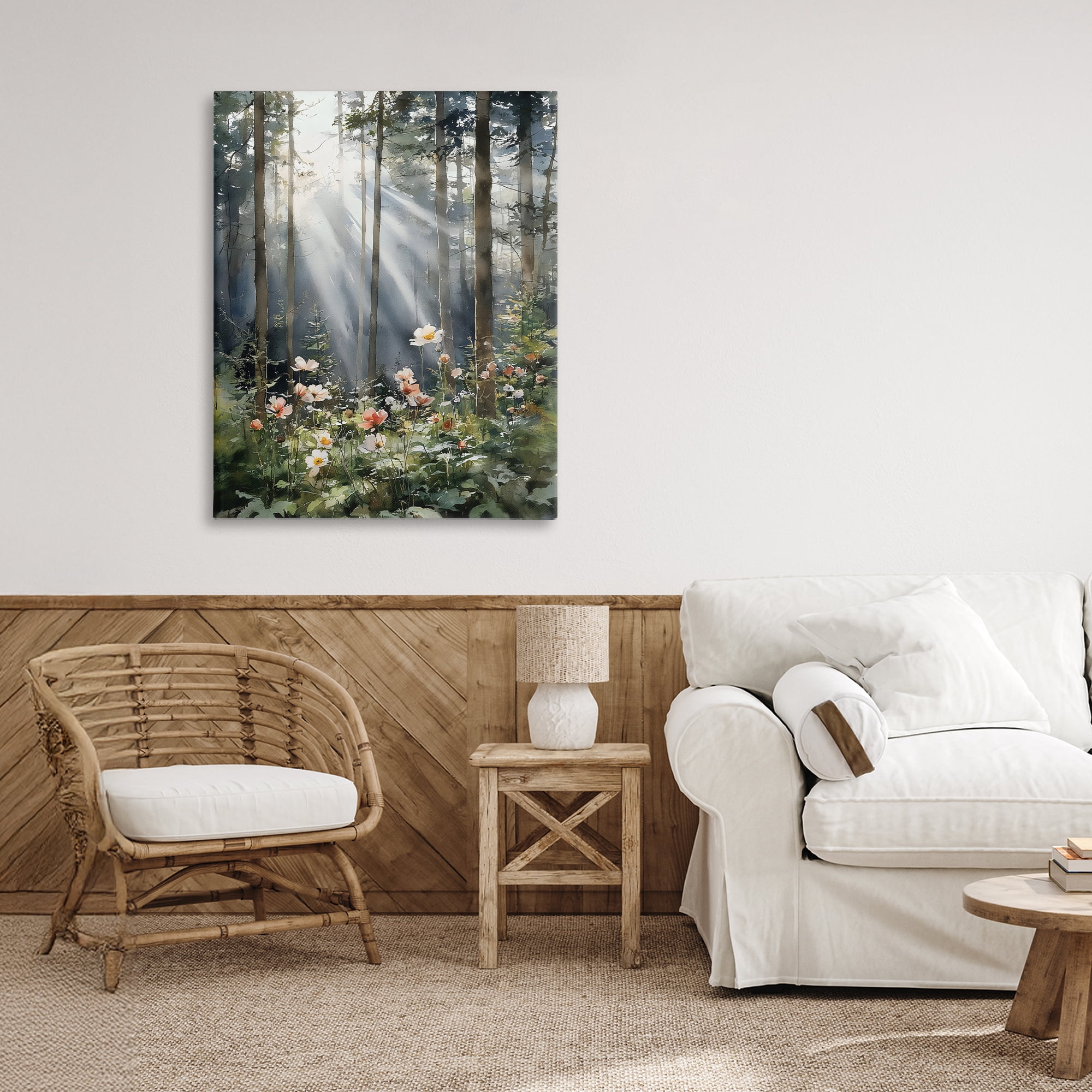 Stupell Industries Sunlit Woods In Morning Canvas Wall Art, design by Franklyn Gregory